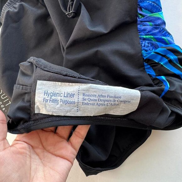 NWT Dreamsuit Blue Palm Leaf 1 Piece Swimsuit. Swimwear. Beach. Pool. - Picture 3 of 6